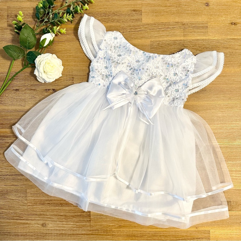Baby Girls Christening Baptismal Party dress